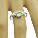 Saanvi Grey Solitaire Ring - Elegant Silver Design